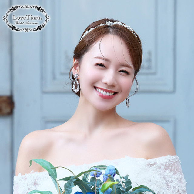 リースジルコニアイヤリング／ピアスの着用イメージ