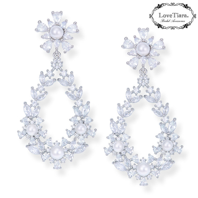 リースジルコニアイヤリング／ピアス 詳細イメージ