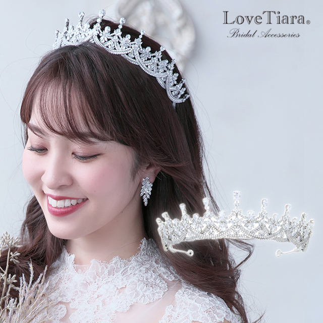 マディジルコニアティアラ 通信販売ブライダルウェディング通販 髪飾り 