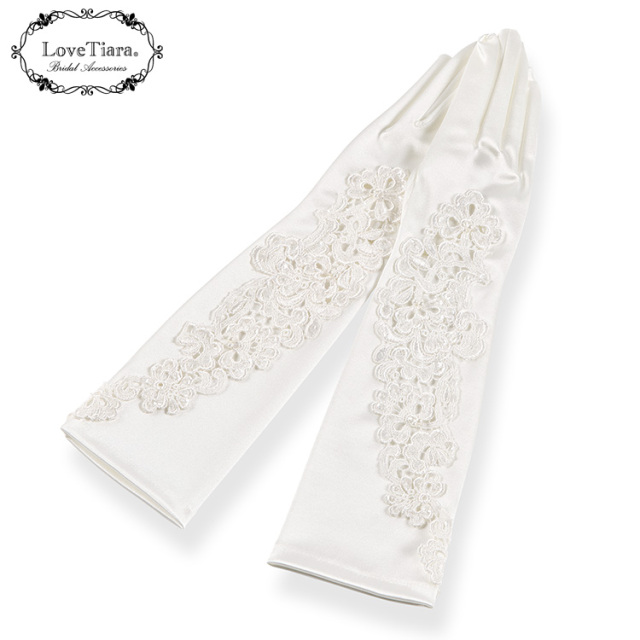 【みよ】ブライダルボーテインナー　サテングローブ付き シェイプサテングローブ【ミューズ】ロング シェイプサテン メール便