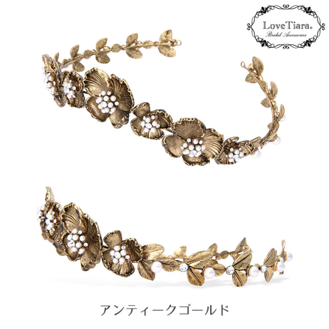 ブロッサムクラウンティアラ＆イヤリング／ピアスセット 商品イメージ