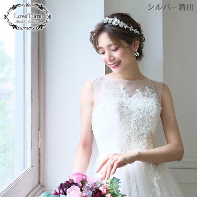 Love Tiara ブロッサムカチューシャ　ピアスセット ブロッサムカチューシャ＆イヤリング／ピアスセット 通信販売