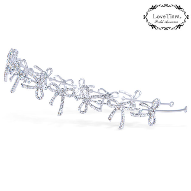 リボンクラウンティアラ＆イヤリング／ピアスセット 商品イメージ