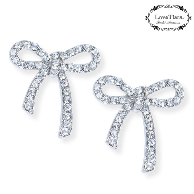 リボンクラウンティアラ＆イヤリング／ピアスセット 商品イメージ