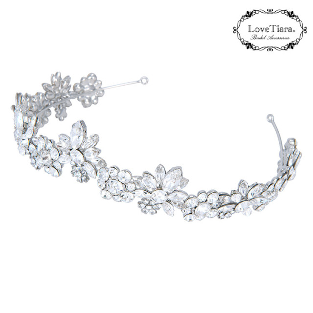 ブリリアントクラウンティアラ＆イヤリング／ピアスセット 詳細イメージ