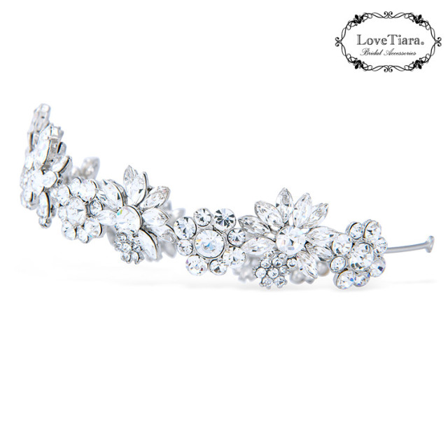 ブリリアントクラウンティアラ＆イヤリング／ピアスセット 詳細イメージ