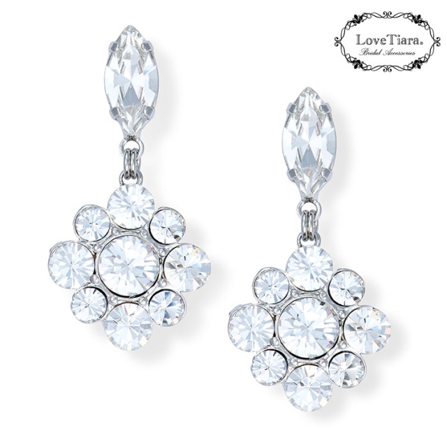 ブリリアントクラウンティアラ＆イヤリング／ピアスセット 詳細イメージ