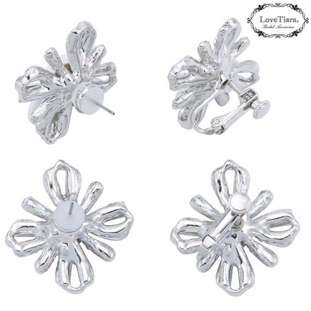 ANNANWEDDING ティアラ　ピアス　セット アラベスククラウンティアラ＆イヤリング／ピアスセット 通信販売