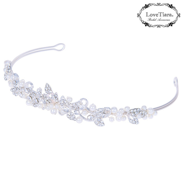 LoveTiara ティアラ リーフドロップティアラ カチューシャ・クラウン クリスタル