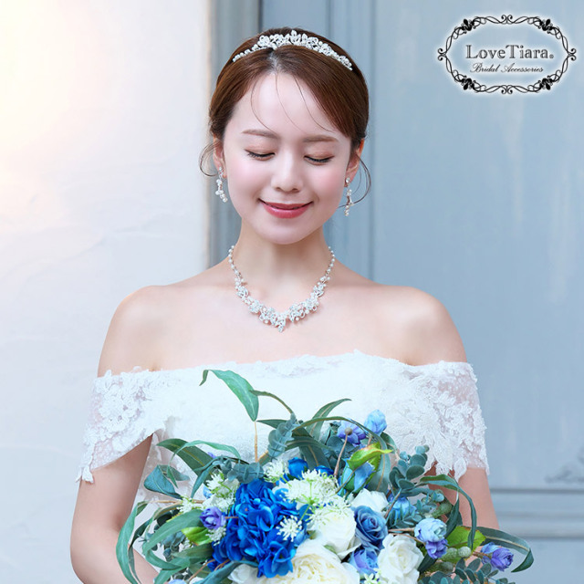 ラブティアラ ロマンスハートティアラパール☆結婚式に 結婚式