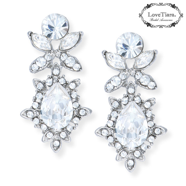 マジェスティッククラウンティアラ＆イヤリング／ピアスセット 詳細イメージ