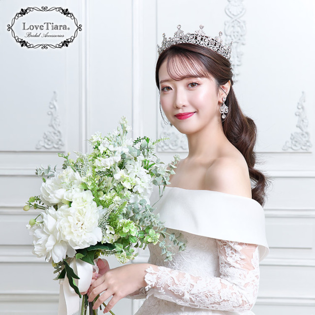 結婚式 ウエディングドレス パニエ ティアラセット ウェディングドレス 白 ホワイト サテン ロングドレス セットアップ