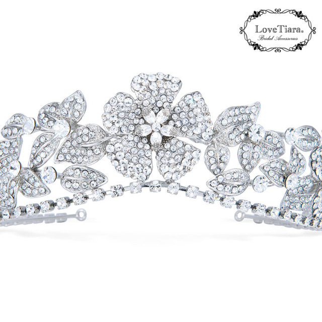 Love Tiaraブルームクラウンティアラ＆イヤリングセット グランフルールクラウンティアラ＆イヤリング／ピアスセット