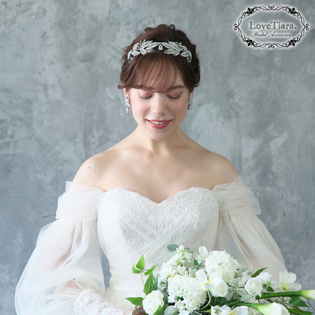 リーフドロップティアラ 着用イメージ