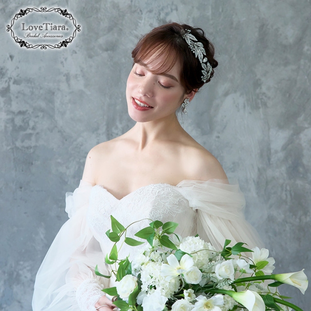 リーフドロップティアラ 着用イメージ