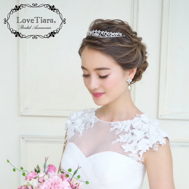 ロイヤルパールティアラ カチューシャ クラウン パール Short 低め ブライダル ウェディングアクセサリー通販 ラブティアラ