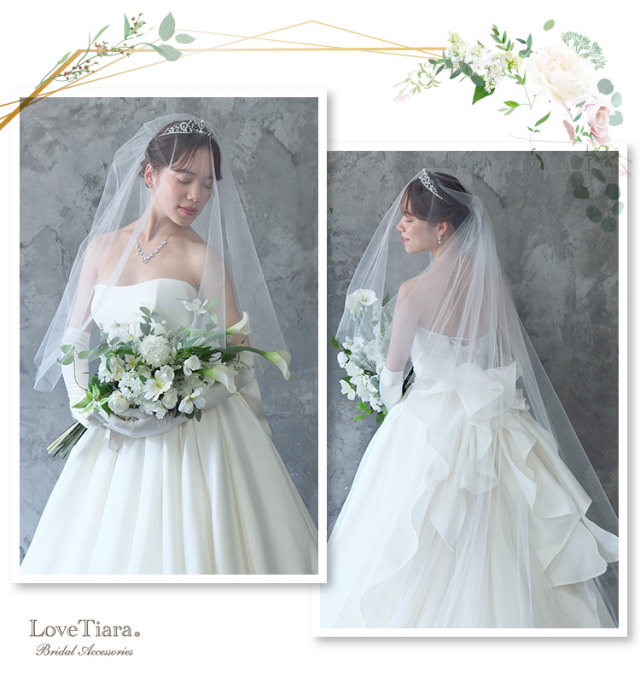 低めの位置に着用でベールダウンした女性のイメージ