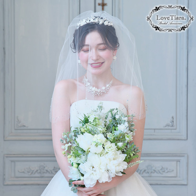 ショートベール 【ビジュー】 着用イメージ