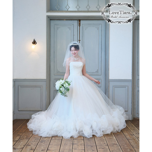 ショートベール 【ビジュー】 着用イメージ