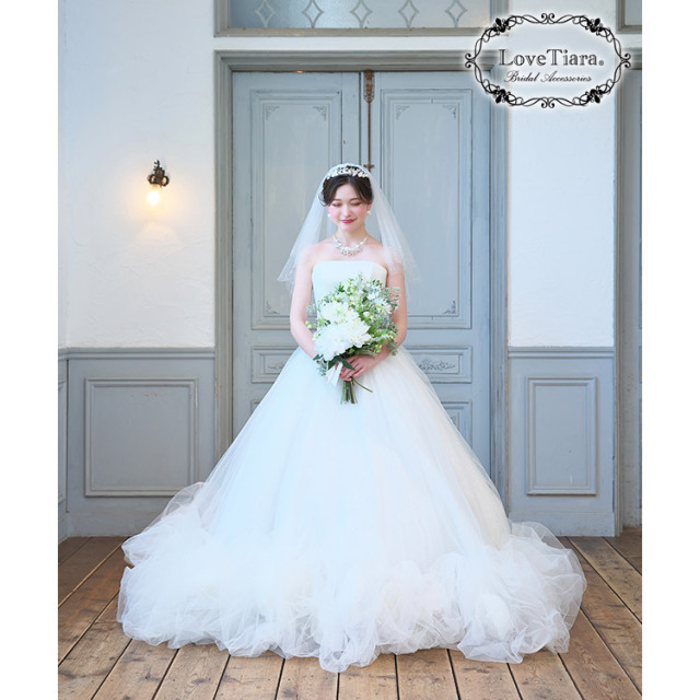 ショートベール 【ビジュー】 着用イメージ