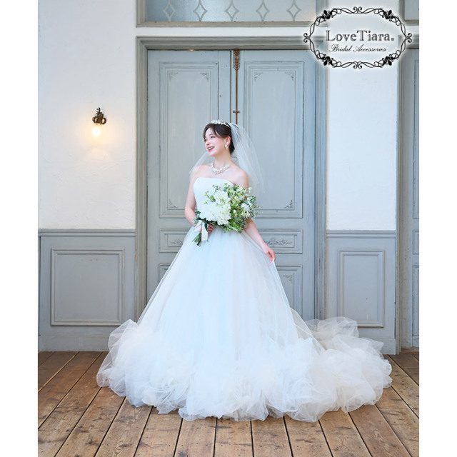 ショートベール 【ビジュー】 着用イメージ