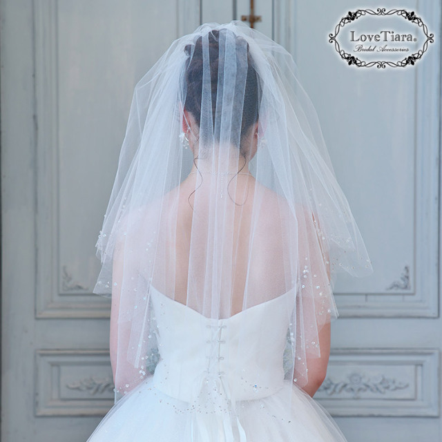 ショートベール 【ビジュー】 着用イメージ