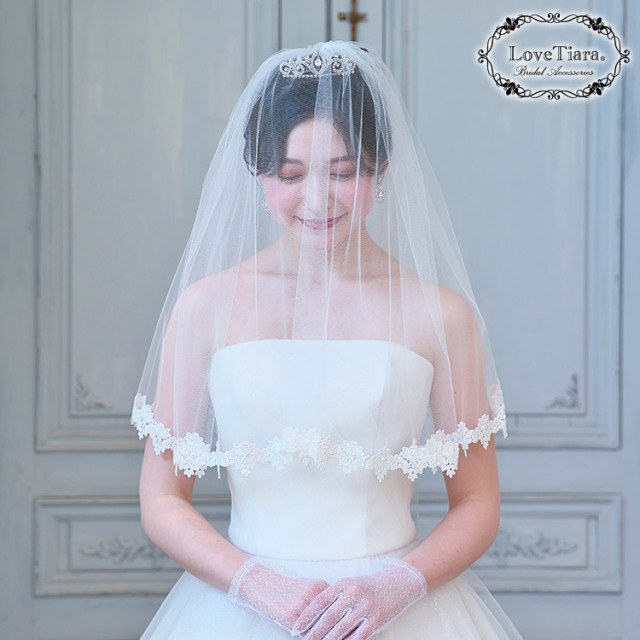 ショートベール 【エレガントローズ】 着用イメージ