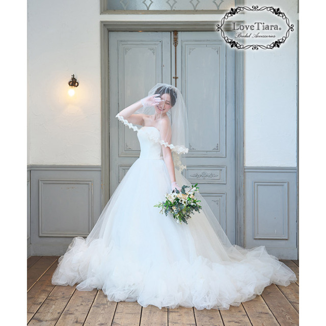 ショートベール 【エレガントローズ】 着用イメージ