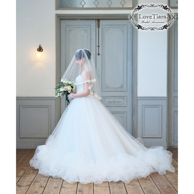 ショートベール 【エレガントローズ】 着用イメージ