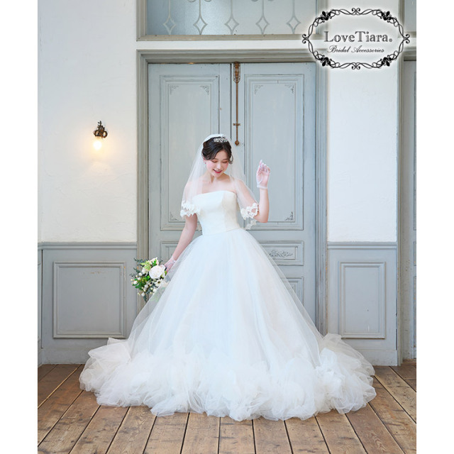 ショートベール 【エレガントローズ】 着用イメージ