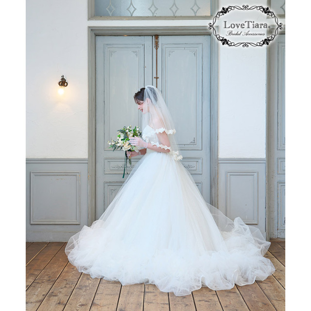 ショートベール 【エレガントローズ】 着用イメージ