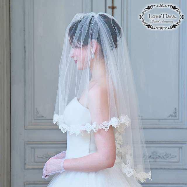 ショートベール 【エレガントローズ】 着用イメージ