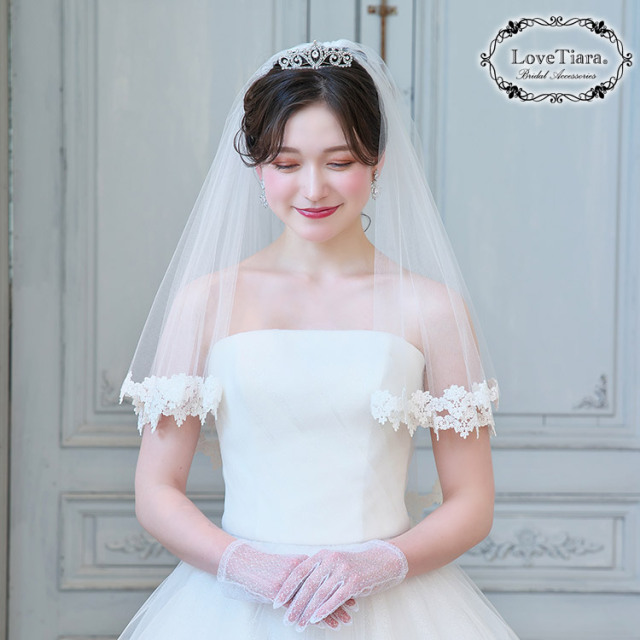 ショートベール 【エレガントローズ】 着用イメージ