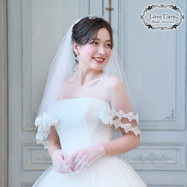 ショートベール 【エレガントローズ】 着用イメージ