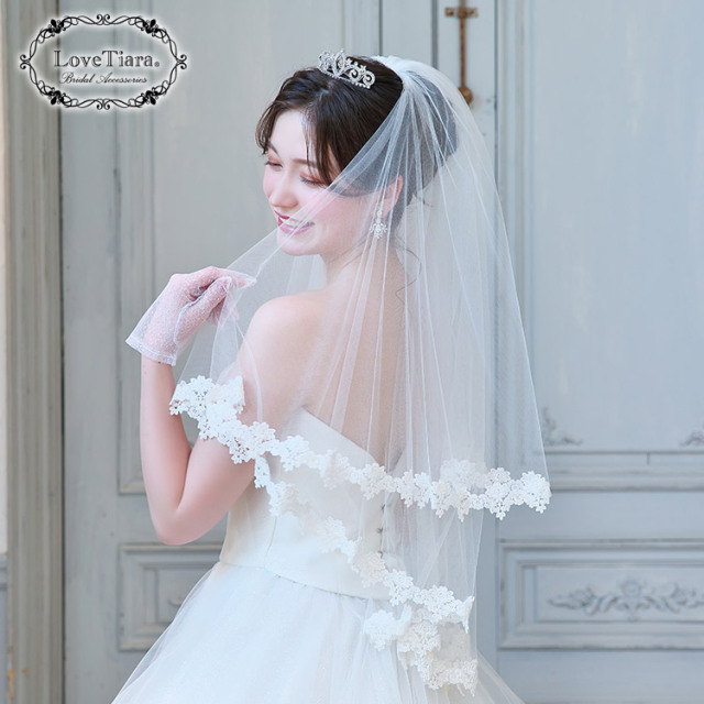 ショートベール 【エレガントローズ】 着用イメージ