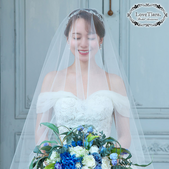 ショートベール（ギャザーなし） ラブティアラ 着用イメージ