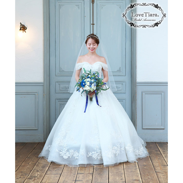 ショートベール（ギャザーなし） ラブティアラ 着用イメージ