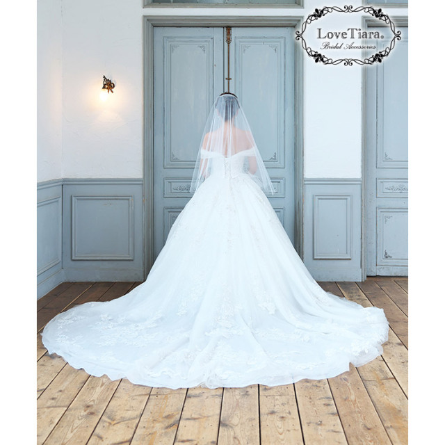 ショートベール（ギャザーなし） ラブティアラ 着用イメージ