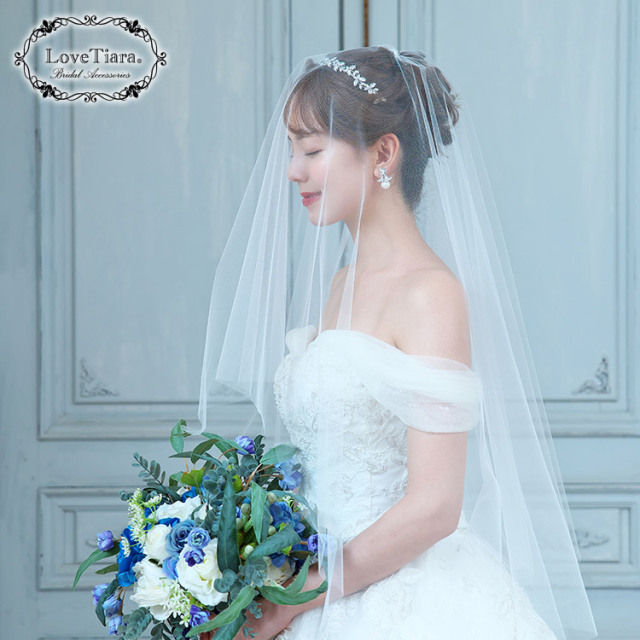 ショートベール（ギャザーなし） ラブティアラ 着用イメージ