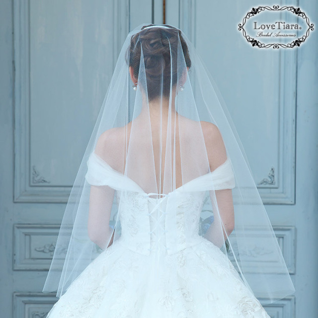 ショートベール（ギャザーなし） ラブティアラ 着用イメージ