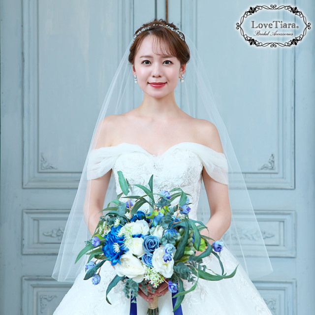 ショートベール（ギャザーなし） ラブティアラ 着用イメージ