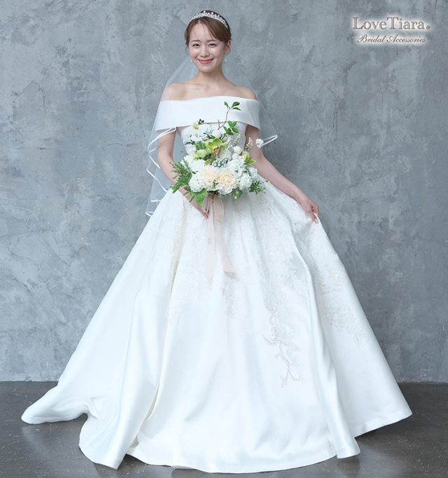 ミディアムベール サテンパイピング 着用イメージ