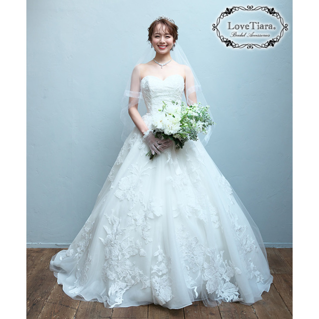 ミディアムベール【オーガンジーパイピング】（ミドルヴェール） 着用イメージ