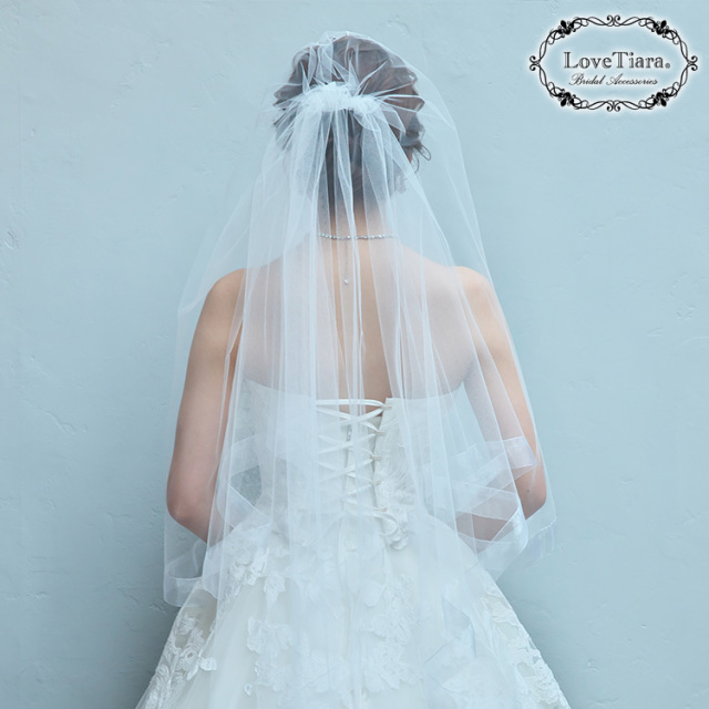 ミディアムベール【オーガンジーパイピング】（ミドルヴェール） 着用イメージ