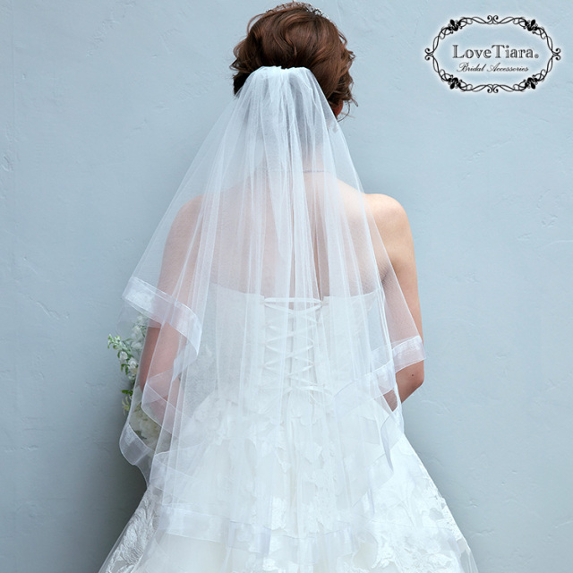 ミディアムベール【オーガンジーパイピング】（ミドルヴェール） 着用イメージ