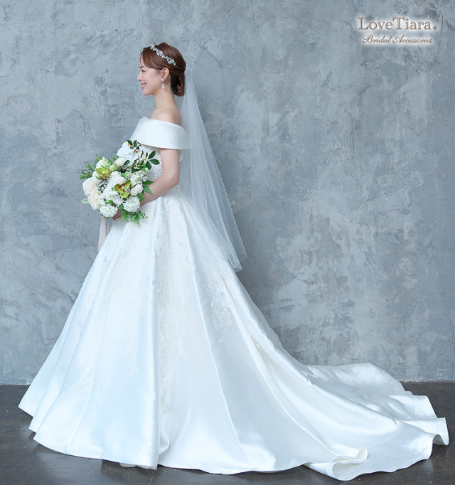 ミディアムベール ギャザーなし 着用イメージ