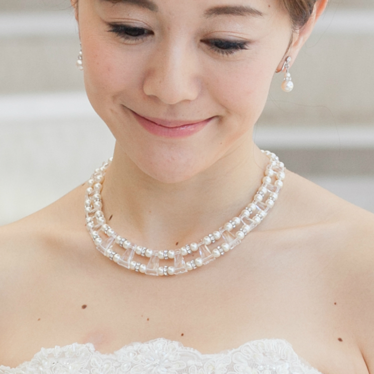 ネックレスセット チョーカーセット パール ウェディング ウエディング ブライダル 結婚式