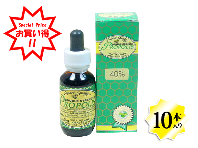 ユーカリ系液体プロポリス25ml 40%×10本セット