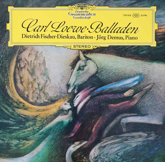 フィッシャー=ディースカウのレーヴェ/バラード集　独DGG　3898　LP レコード