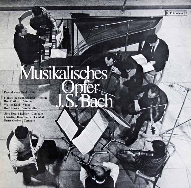 グラーフらのバッハ/音楽の捧げもの　スイスClaves　3296　LP レコード